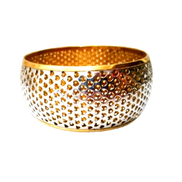 Two Tone Stainless Steel Bangle - Picture 1 of 2